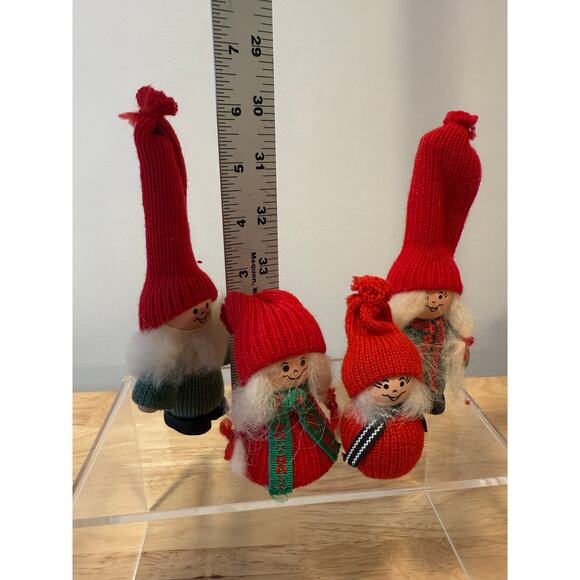 Lot of 4 Ljungstroms Of Sweden Tomte Wooden Figures Happy Characters JL - Picture 9 of 10